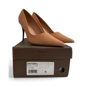 Linea Paolo PAYTON Desert Tan Leather Pointed Toe Pumps, NEW! 13 M